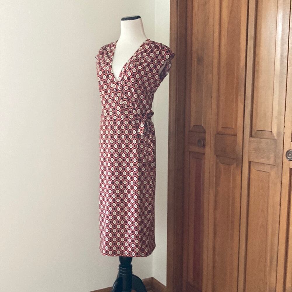 Bisou Bisou Stretch Wrap Dress, Size 4